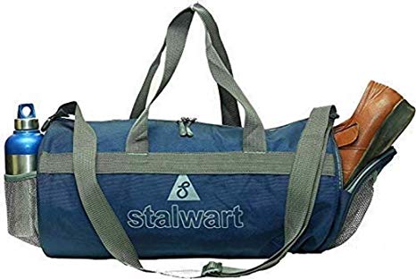 Stalwart Polyester 31 L Duffel Sports Gym Bag for Men/Women with Shoe Compartment(Navy)