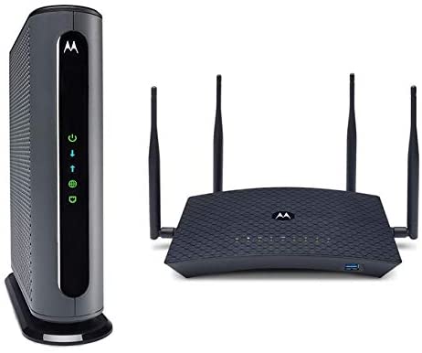 Motorola MB8600 Cable Modem   AC2200 Smart Wi-Fi Router with Extended Range | Top Tier Internet Speeds | Approved for Comcast Xfinity, Cox, and More – Separate Modem and Router Bundle