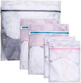 Delicates Bag for Washing Machine, Mesh Laundry Bag for Delicates, Lingerie Bags for Laundry, Laundry Bags Mesh Wash Bags for Bra, Underwear, Pantyhose, Sock, Shoe, Travel Storage Organize Bags(5 Set)