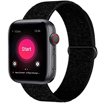 INTENY Sport Band Compatible with Apple Watch 38mm 40mm 42mm 44mm, Soft Lightweight Breathable Nylon Sport Loop, Strap Replacement for iWatch Series 4, Series 3, Series 2, Series 1