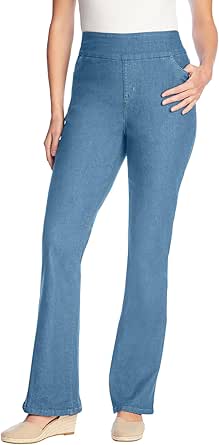 Woman Within Women's Plus Size Flex-Fit Pull-On Bootcut Jean