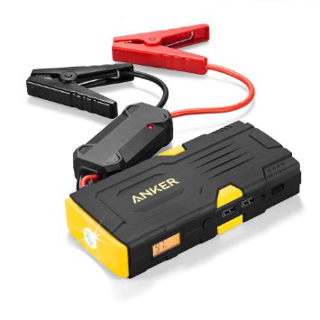 Anker PowerCore Jump Starter 600 Car Battery Jump Starter with 600A Peak Current and Portable USB Charger with 15000mAh Capacity with LED Flashlight Black and Yellow