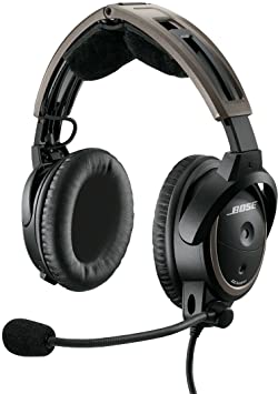 Bose® A20 Aviation Headset (Battery-powered w/Bluetooth, Electret mic, Straight cord, Helicopter U-174 plug)