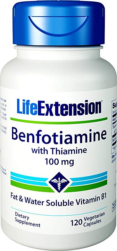 Life Extension Benfotiamine (100mg, 120 Vegetarian Capsules)