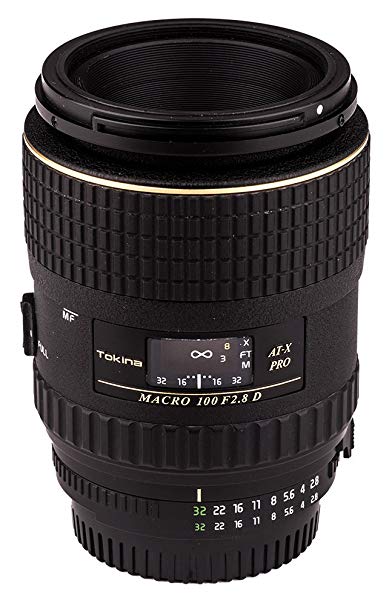 Tokina ATXAFM100PRON 100mm f/2.8 Pro D Macro Autofocus Lens for Nikon AF-D, Black