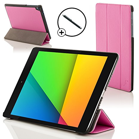 ForeFront Cases® New Google Nexus 7 FHD Leather Case Cover / Stand For Google Nexus 7 FHD Tablet (7-Inch, 16GB, Black) by ASUS (2013) with Magnetic Auto Sleep Wake Function   Stylus Pen Worth £4.50 - PINK