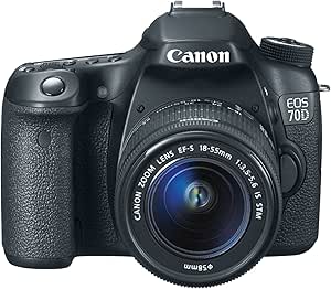 Canon EOS 70D Camera Kit SLR 20.2MP CMOS 5472 x 3648 pixels, Black - Digital Cameras (20.2MP, 5472 x 3648 pixels, CMOS, 10x, Full HD, Black)