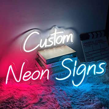 Custom Neon Signs, Handmade Personalized LED Neon Sign for Wedding Birthday Party Home Room Shop Logo Bar Birthday Gifts Name Neon Lights Wall Decoration