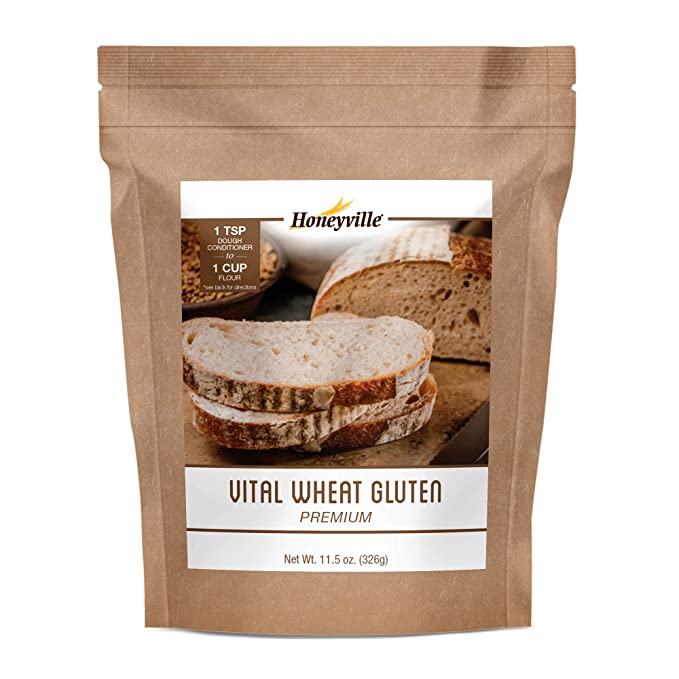 Honeyville Vital Wheat Gluten - High in Protein, Vegan, Non GMO, Keto Friendly, Low Carb (11.5 OZ)