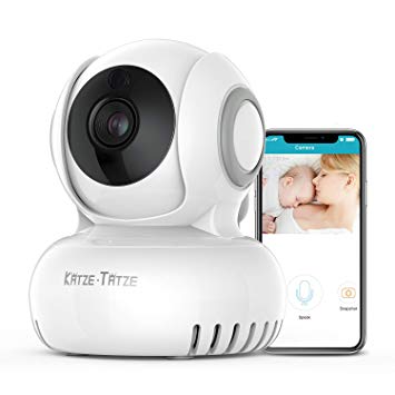 Wireless IP Security Camera Baby Monitor with 2-Way Audio, Night Vision, Motion Detection WiFi Dome Camera 720P HD for Baby/Elder/Pet Monitoring