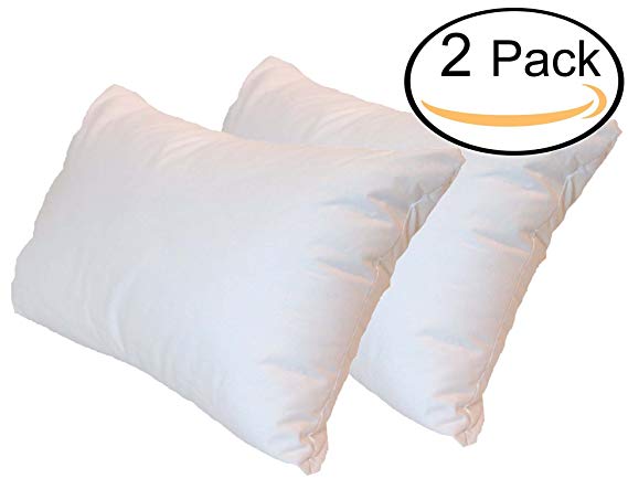 Pillowflex Premium Polyester Filled Pillow Form Inserts - Machine Washable - Oblong Rectangle Standard - Made In USA (20x26 Pack of 2)