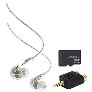 MEElectronics M6 Pro Noise-Isolating Musician's In-Ear Monitors (Clear) with Memory Card Bundle