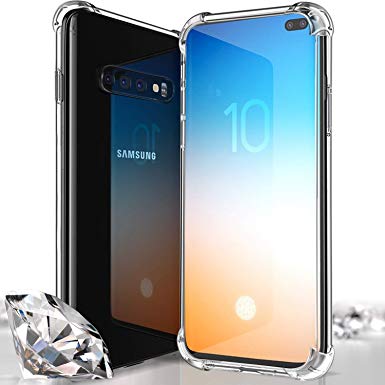 VOTALA Samsung Galaxy s10 Plus Case, Protective TPU, Galaxy S10 Plus Cover [Ultra Lightweight] Anti-Scratch Reinforced Corner Protection Bumper Case for Galaxy S10 Plus 2019 - Crystal Clear