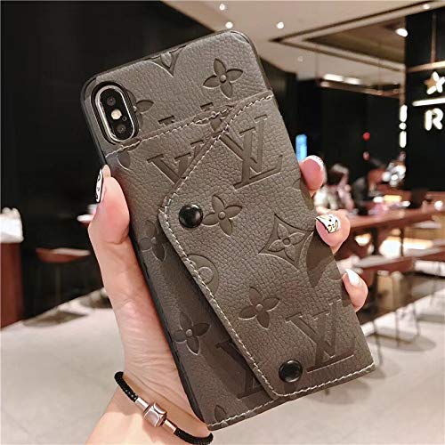 iPhone X/XS Wallet Case (FBA Guarantee Fast Delivery) Multi-Function Elegant Luxury Leather Detachable Closure Flip Cover Case for iPhone Xs, iPhone X 10 -Gray