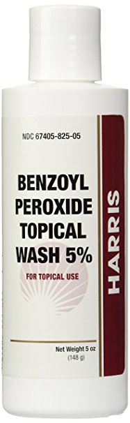 Harris Benzoyl Peroxide Wash 5% Bottle, 5 Ounce