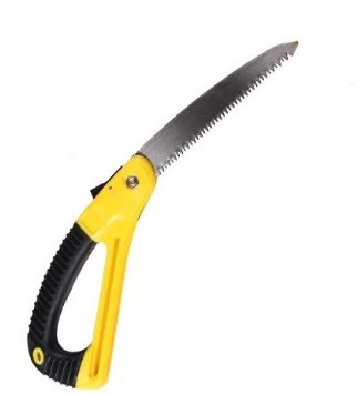 Pruning Saw: Careful Gardener Folding Saw with Hand Protection Safety Guard. Easy to Use Tree Trimming Saw