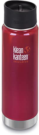 Klean Kanteen Wide Double Wall Vacuum Insulated Stainless Steel Coffee Mug with Leak Proof Café Cap 2.0