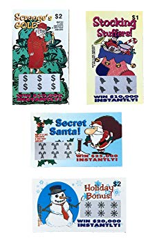 100 Fake Holiday Themed Lottery Tickets-Each One a "Winner"