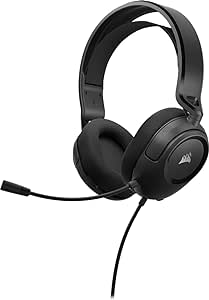 Corsair HS35 v2 Multiplatform Wired Gaming Headset – Flexible Omni-Directional Microphone – Universal 3.5mm Connection – PC, Mac, PS5, PS4, Xbox, Nintendo Switch, Mobile – Carbon