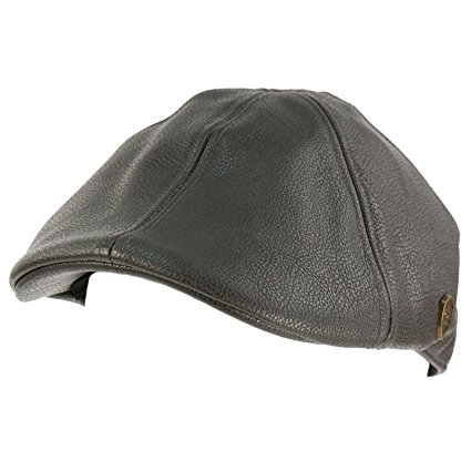 Men's Winter Fall Faux Leather Duckbill Ivy Driver Cabbie Cap Hat