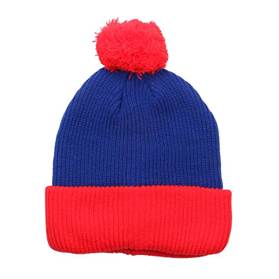 1611MAIN The Two Tone Thick Knitted Cuffed Winter Pom Beanie