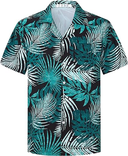 APTRO Men's Hawaiian Shirts Relaxed Fit Beach Shirt Short Sleeve Tropical Button Down Shirts