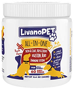 LIVANOPET 5-1 All-in-One Dog Soft Chew Vitamin Mineral Supplement, German Brand