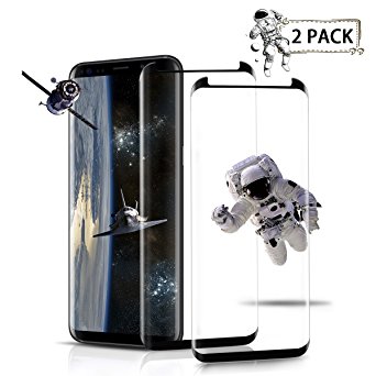 Lupaava Galaxy S8 Screen Protector [2Pack] Premium Tempered Glass Anti-Scratch Anti-Bubble, Clear High Definition [Case Friendly]