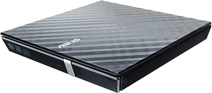 ASUS ASUS LITE Portable USB 2.0 Slim 8X DVD/ Burner  /- Rewriter External Drive, Compatible with both Mac & Windows, Black (SDRW-08D2S-U/BLK/G/AS)