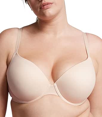 Victoria's Secret Pink Wear Everywhere Push Up Bra, Padded, Smoothing, Bras for Women, Beige (32B)