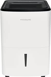 Frigidaire 35 Pint Dehumidifier, 3,000 Square Foot Coverage, 1.7 Gallon Bucket Capacity, Continuous Drain Option