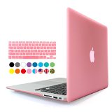 iBenzer- 2 in 1 Multi colors Soft-Touch Plastic Hard Case Cover and Keyboard Cover for Macbook Air 13 Pink MMA13PK1