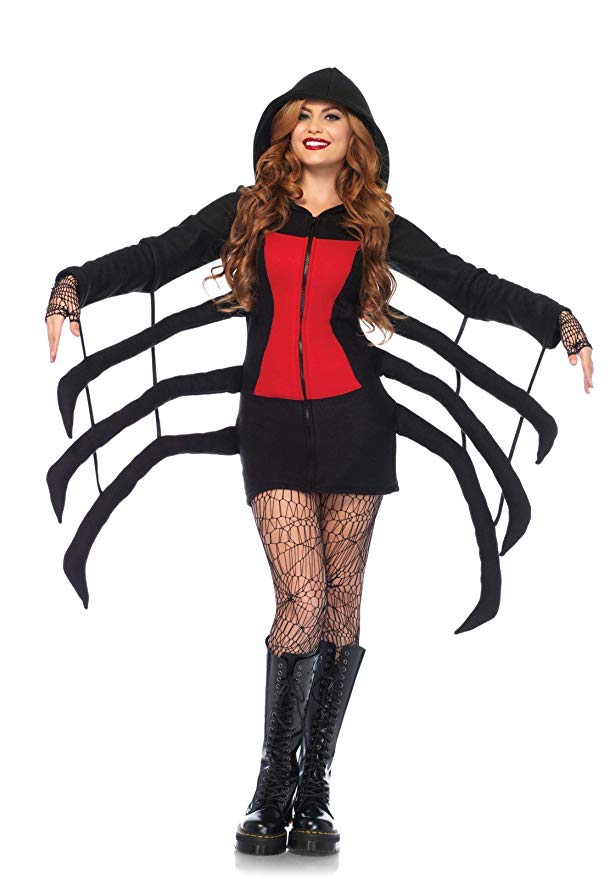 Leg Avenue Women's Cozy Black Widow Spider Halloween Costume