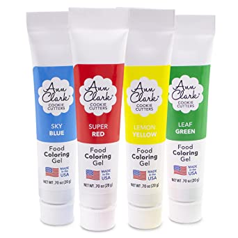 Ann Clark Premium Food Coloring Gel 4-pack Non-GMO, Made in USA
