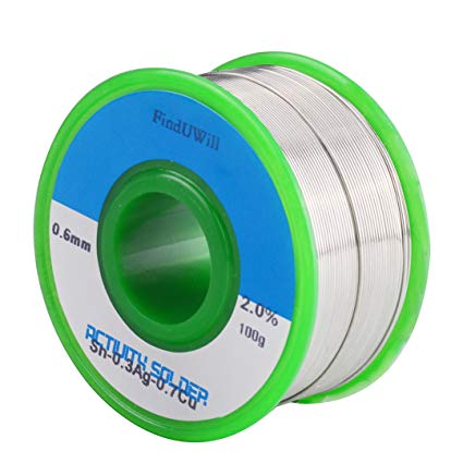 (0.6mm,100g) Lead-free Solder Wire Flux-core Solder Welding Wire Electronical Soldering with Rosin Core,Sn99 Cu0.7 Ag0.3