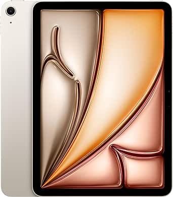 Apple iPad Air 11-inch (M2): Liquid Retina Display, 128GB, Landscape 12MP Front Camera/12MP Back Camera, Wi-Fi 6E, Touch ID, All-Day Battery Life — Starlight