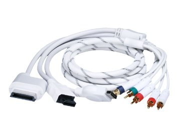 Monoprice 6FT 4 in 1 Component Cable for Xbox 360 Wii PS3 and PS2