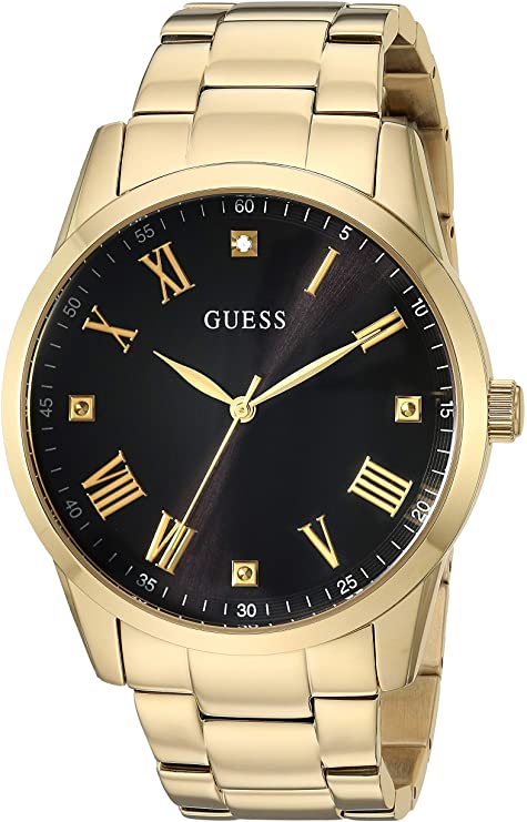 GUESS Men's Analog Quartz Watch with Stainless-Steel Strap U1194G3