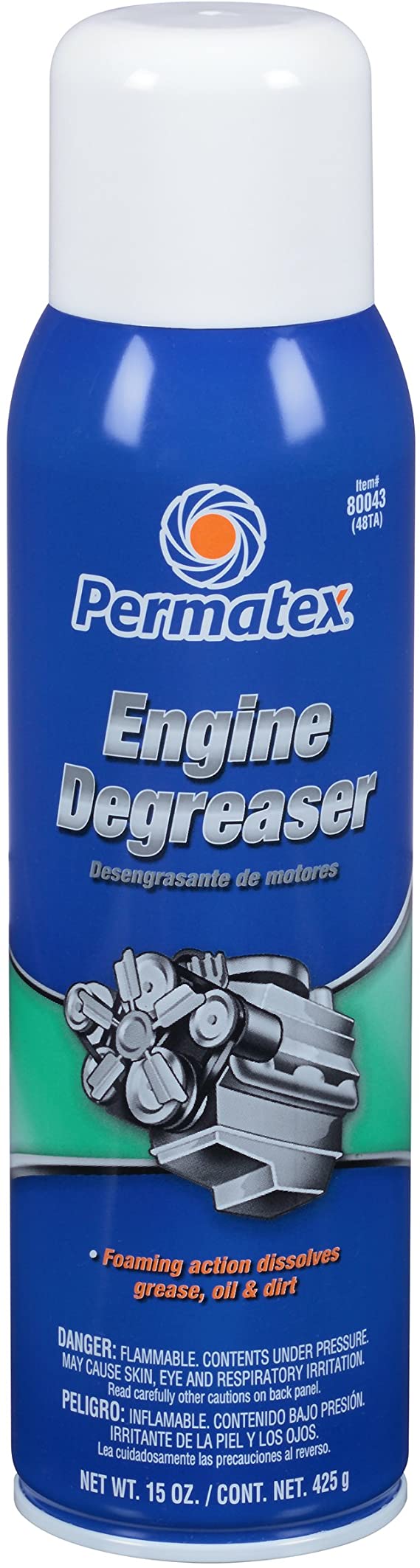 Permatex 80043 Eliminator II Engine Degreaser, 15 oz. net Aerosol Can