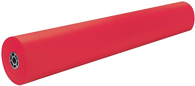 Pacon Rainbow Lightweight Duo-Finish Kraft Paper Roll, 3-Feet by 1000-Feet, Flame (63060)