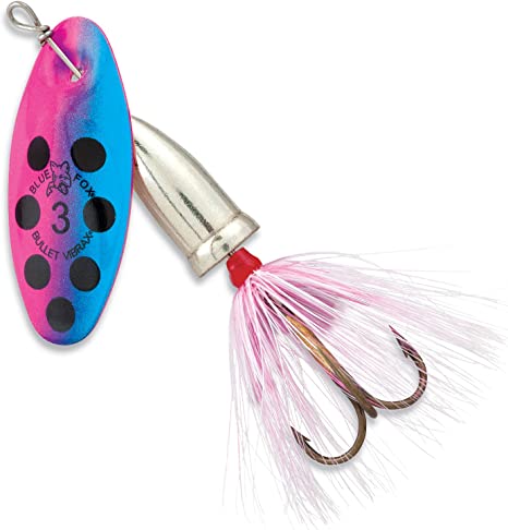 Blue Fox Vibrax Bullet Fly Fishing Lure, Size 2, Rainbow Trout