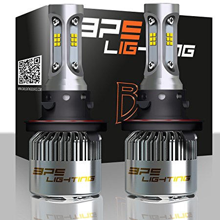 BPS Lighting B2 LED Headlight Bulbs Conversion Kit - H13-9008 80W 12000 Lumen 6000K 6500K - Cool White - Super Bright - Car or Truck High and Low Beam - All-in One - Plug and Play