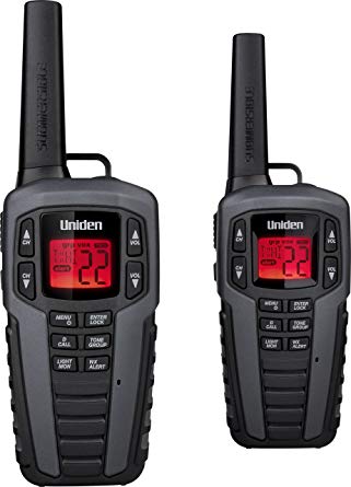 Uniden SX507-2CKHS Up to 37 Mile Range FRS Two-Way Radio Walkie Talkies W/Dual Charging Cradle, Waterproof, Floats, 22 Channels, 142 Privacy Codes, NOAA Weather Scan   Alert, Includes 2 Headsets