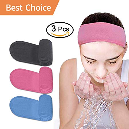 Headband Hair Accessories Wrap Head Band Head Wrap Headband For Women Washing Face Kit Non Slip For Yoga,Spa,Running,Crossfit,Working Out And Performance Stretch Guys Hairbands Hot 3 Pack 3 Color