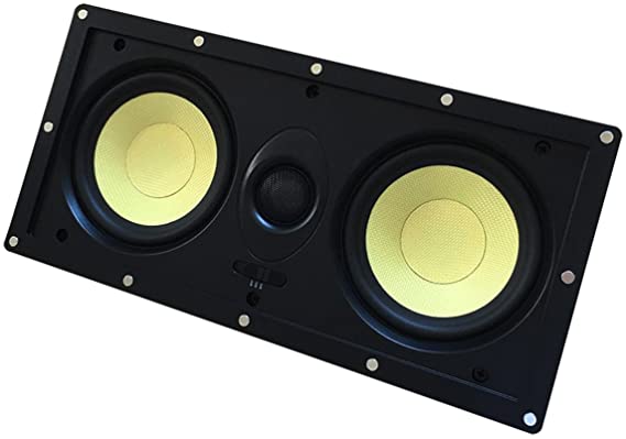 YK5252W Silver Ticket Products in-Wall Speaker with Magnetic Grill and Pivoting Tweeter (Dual 5.25 Inch in-Wall)