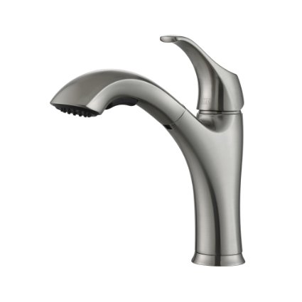 Kraus KPF-2250 Single Lever Pull-Out Kitchen Faucet Stainless Steel Amazon Exclusive