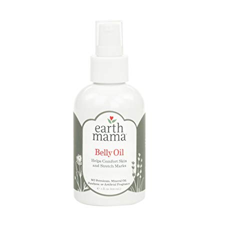 Earth Mama Belly Oil to Help Ease Skin and Stretch Marks, 4-Ounce