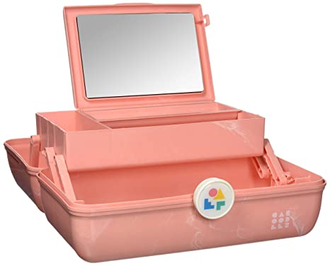 Caboodles On-The-Go Girl Retro Case, Coral Marble