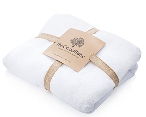 100% Organic Turkish Cotton Hooded Baby Bath Towel by The Good Baby