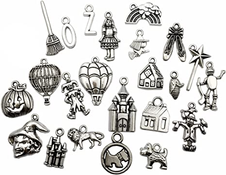 The Wizard of Oz Charms-100g (About 70-75pcs) Craft Supplies Mixed Pendants Beads Charms Pendants for Crafting, Jewelry Findings Making Accessory for DIY Necklace Bracelet (M038)